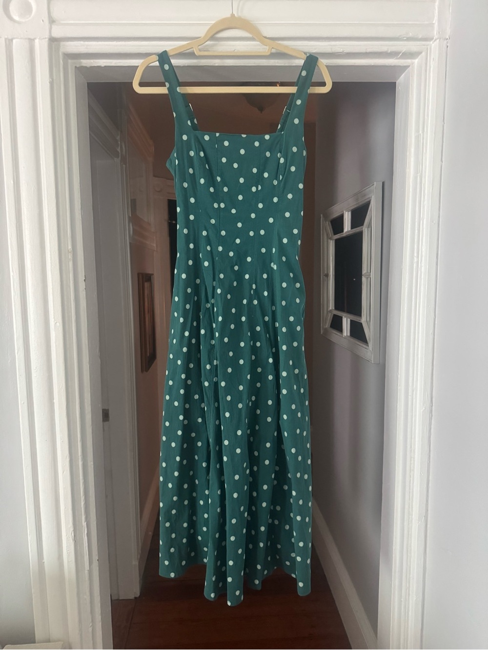 A&F Green Polka Dot Midi Dress - Women - Picture 3 of 4